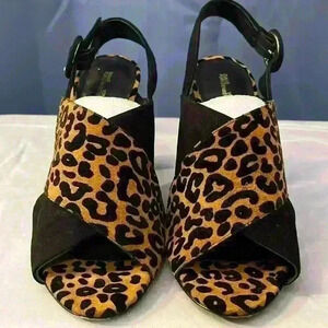 Diane Von Furstenberg Suede & Leather Slingback Sandals